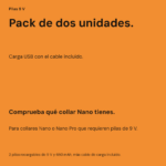 Contenido y compatibilidad de las pilas recargables de 9 V para collares Nano o Nano Pro