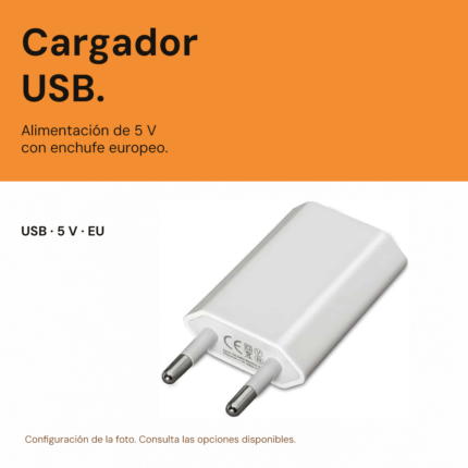 Cargador USB europeo 5V