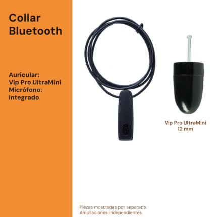 Collar Bluetooth para Vip Pro — Auricular: Vip Pro UltraMini; Micrófono: Integrado