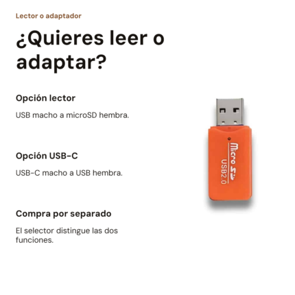 Lector microSD / adaptador USB-C — vista 2