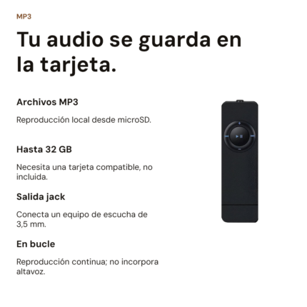 Reproductor MP3 para pinganillos — vista 2