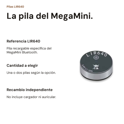 Pilas recargables LIR640 — vista 2