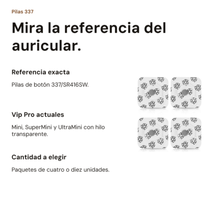Pilas 337 / SR416SW — vista 2