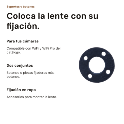 Soportes y botones para cámara WiFi — vista 2