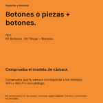 Soportes y botones para cámara WiFi — vista 3