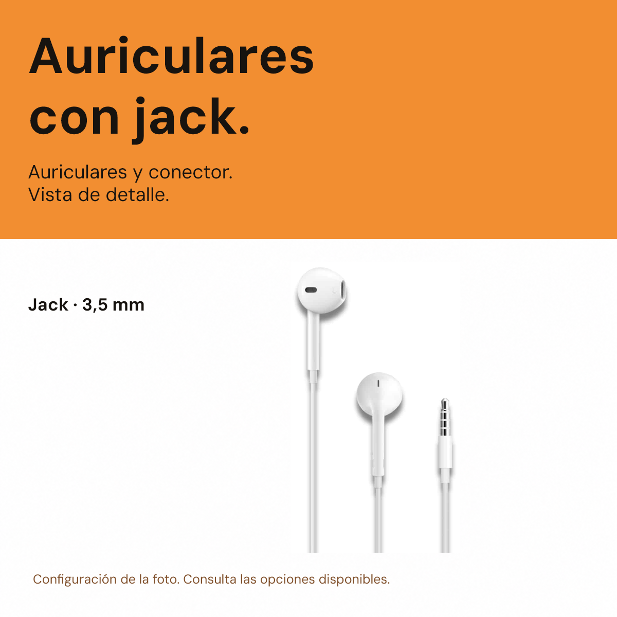 Auriculares jack de 3,5 mm Auriculares jack de 3,5 mm