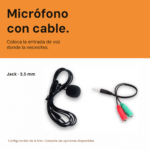 Micrófono externo con adaptador jack