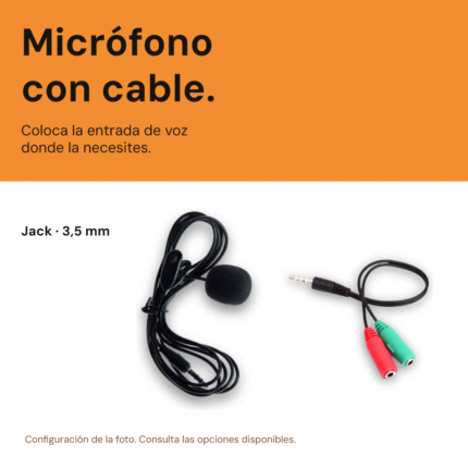 Micrófono externo con adaptador jack