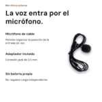 Micrófono externo con adaptador jack — vista 2