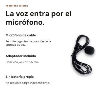 Micrófono externo con adaptador jack — vista 2