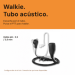 Auricular walkie intraural de dos pines