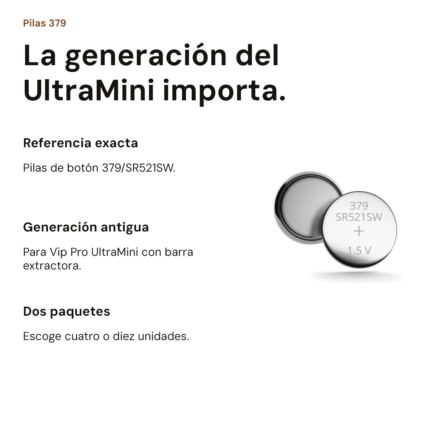 Pilas 379 / SR521SW — vista 2